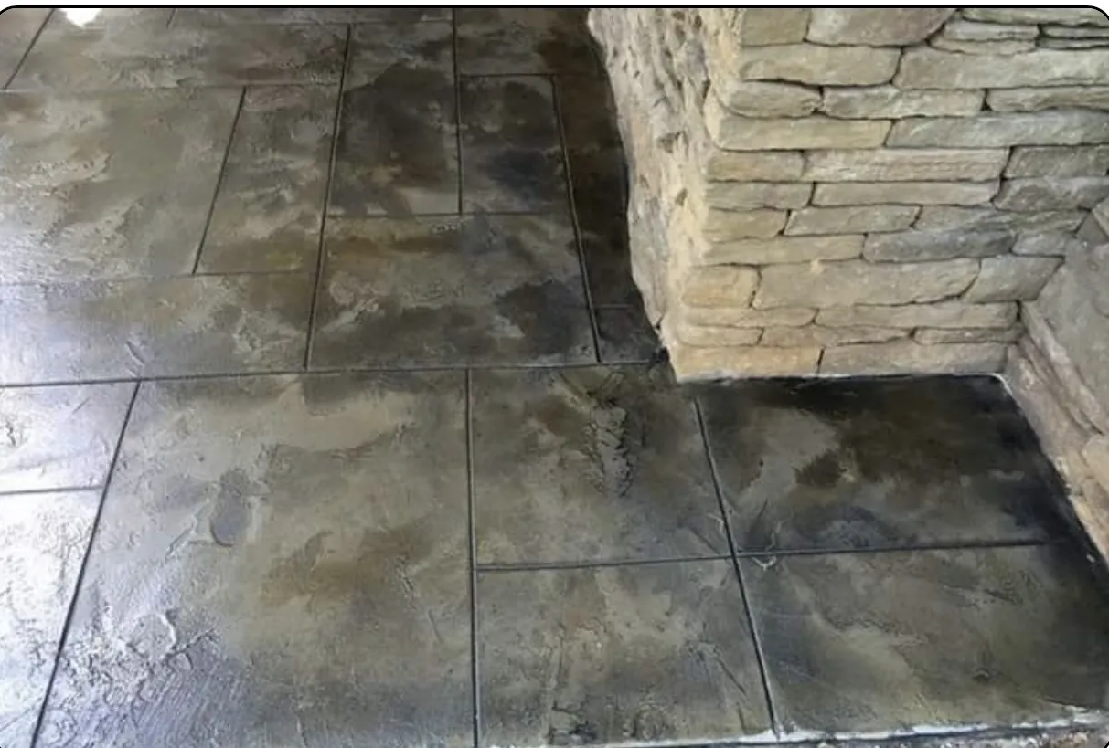 Dark slate-style concrete finish