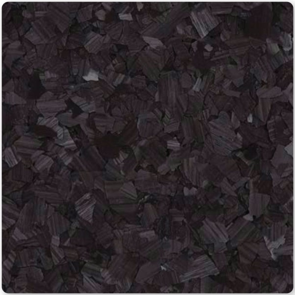 Carbon decorative flake color sample