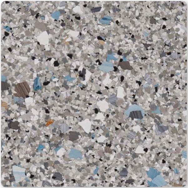 Blue Granite decorative flake color sample