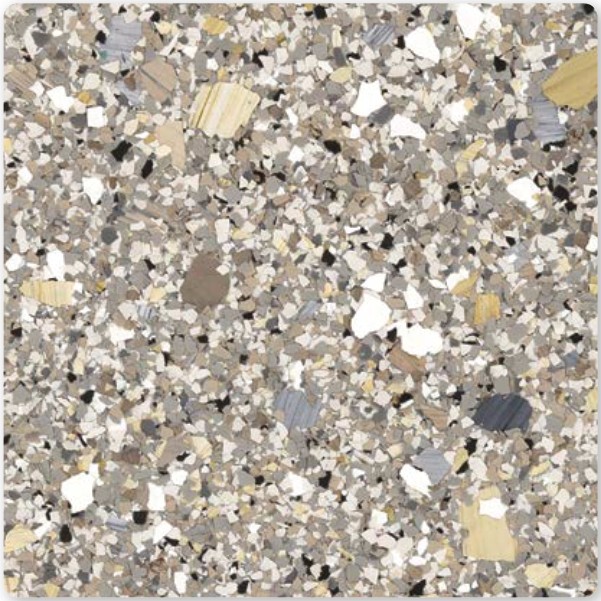 Travertine decorative flake color sample