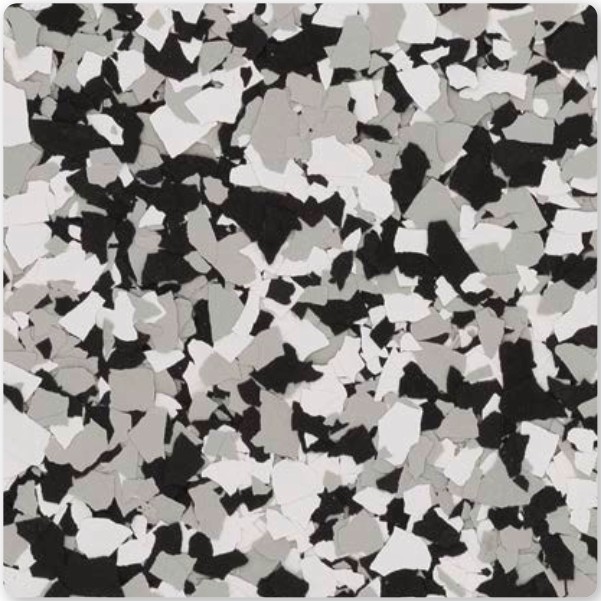 Domino decorative flake color sample