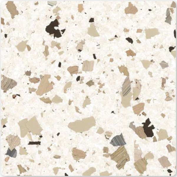 Plateau decorative flake color sample
