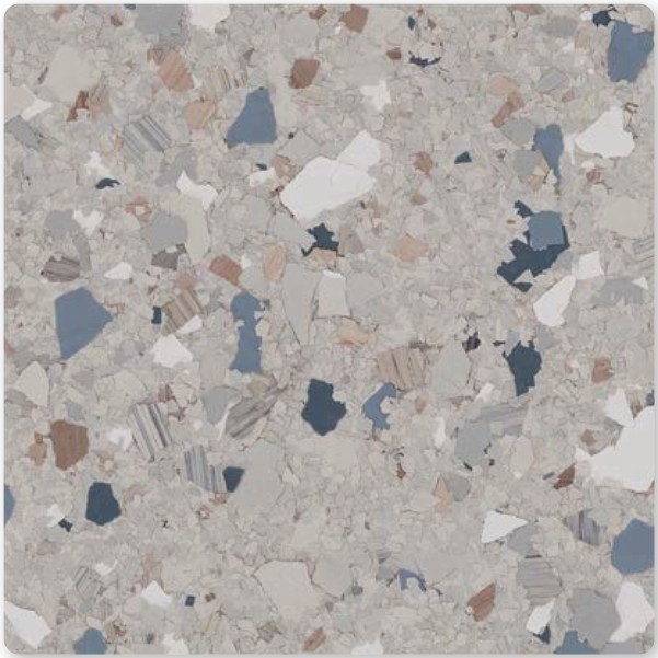 Acadia decorative flake color sample
