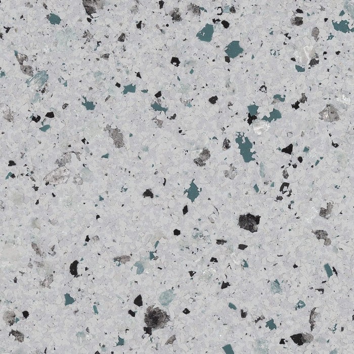 Midnight Lagoon decorative flake color sample