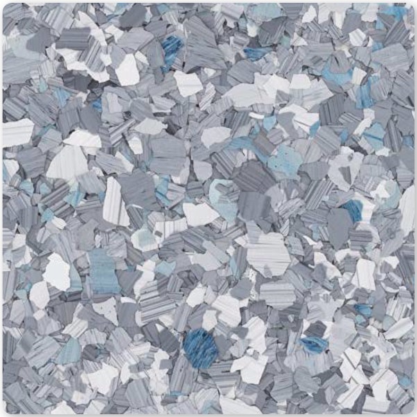 Blizzard decorative flake color sample