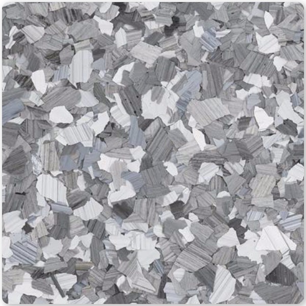 Weathered Gray decorative flake color sample