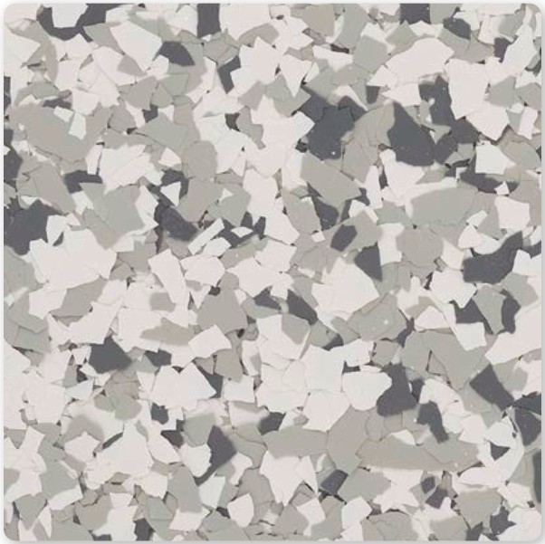 Snowfall decorative flake color sample