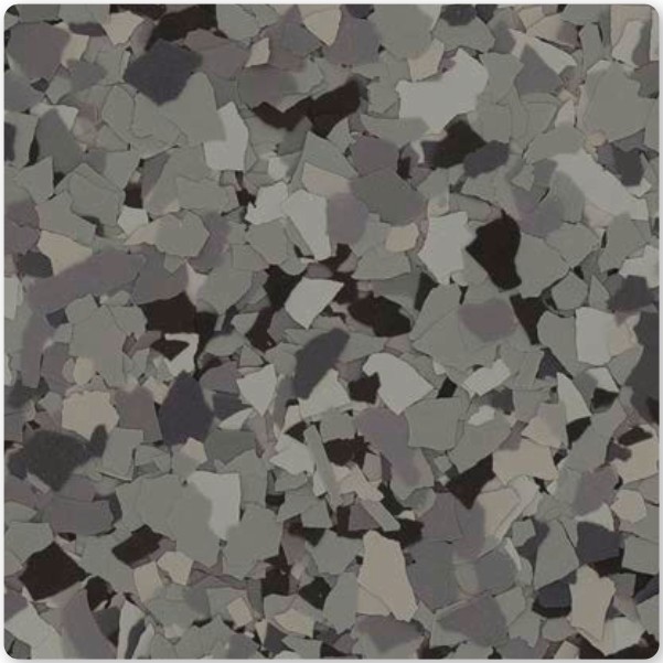 Nightfall decorative flake color sample