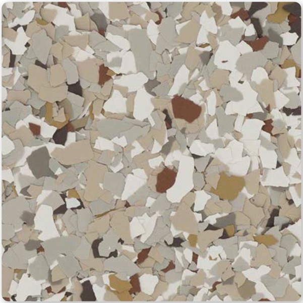 Creekbed decorative flake color sample